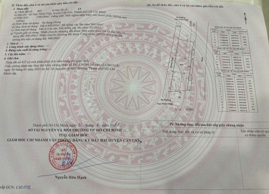 🏡 Cần bán lô đất mặt tiền Trần Hưng Đạo, xã Tam Thôn Hiệp, Cần Giờ – Cơ hội đầu tư vàng!